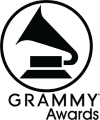 A grammaphone in a circle with the words "Grammy Awards" underneath