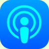 Podcast logo: A microphone with soundwaves around it