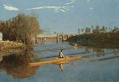 Painting:  Max Schmitt In a Single Scull.