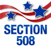 The words "Section 508" against a background of stars and stripes